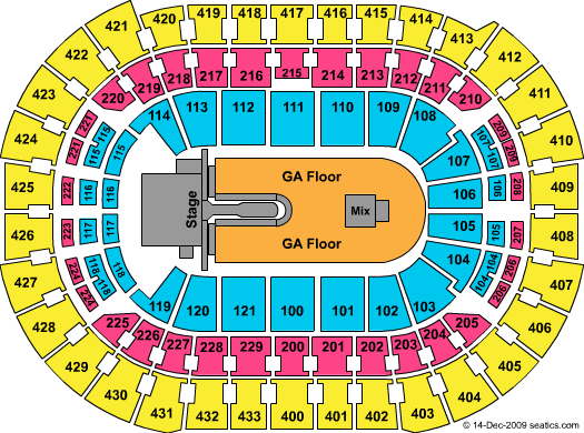 Seating Layout and Venue Map for Verizon Center - DC